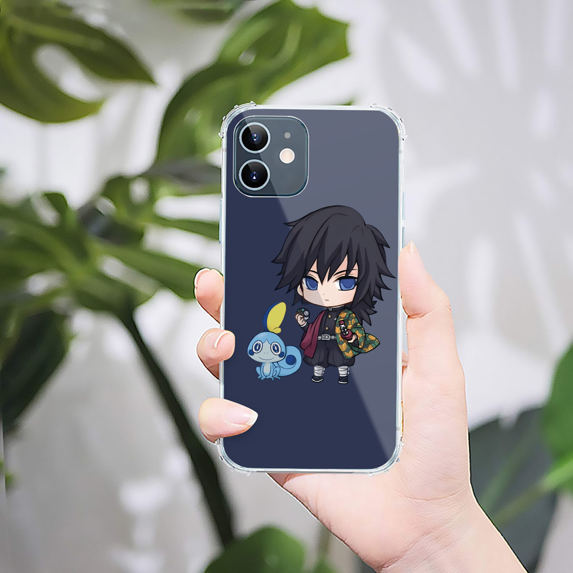 （画像用） 鬼滅の刃（きめつのやいば）水柱-冨岡 義勇／とみおか ぎゆう Tomioka Giyuu 【iPhone 12シリーズ対応】透明スマホケース（クリアソフトケース）